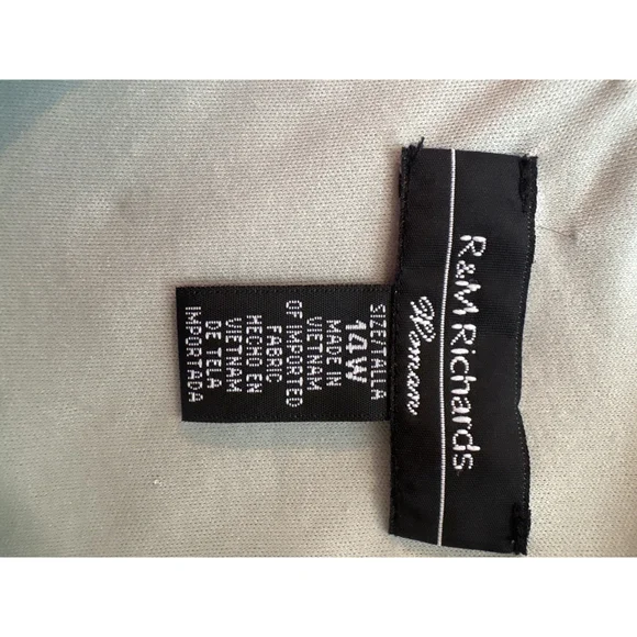 R&M Richards 14W Light Blue Lace Sequin Bow Knee Length Sweetheart A-Line Dress - Picture 2 of 5